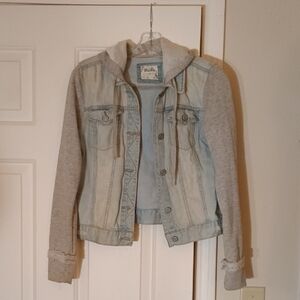 Hudson Denim Jacket with Gray Sleeves